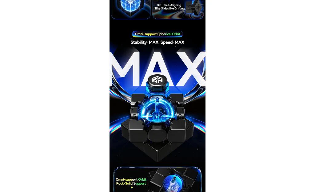 GAN 16 ui 3x3 Max (Magnetic, MagLev, Core Magnets, UV Coated) - Bluetooth Smart Cube - Image 9