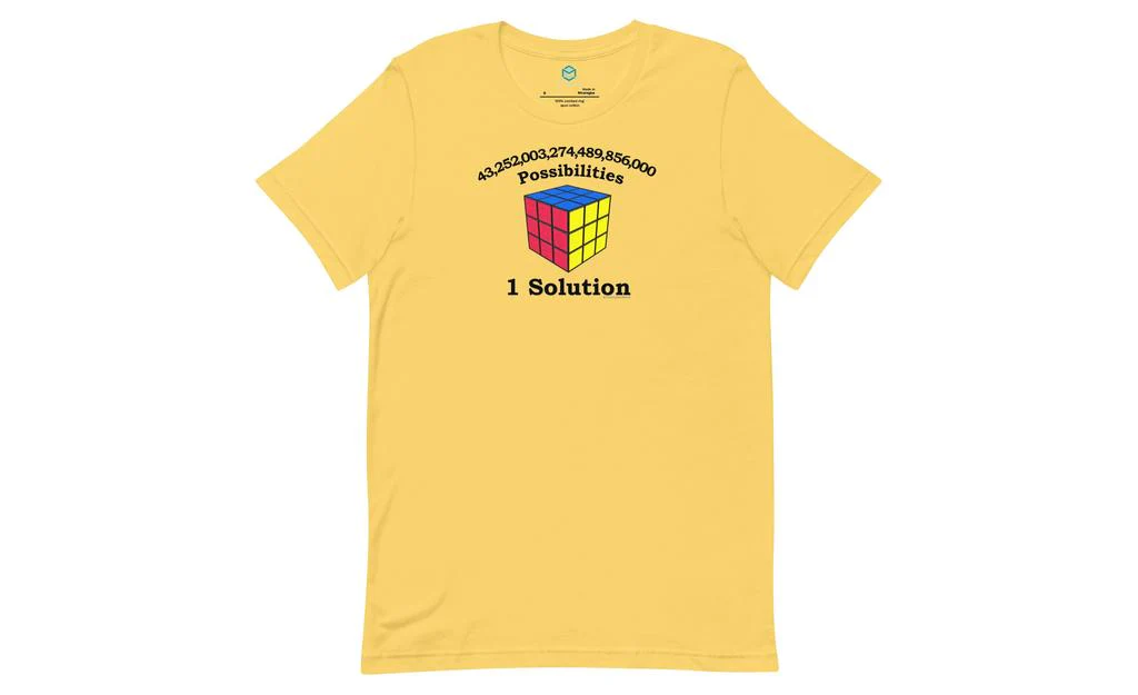 43 Quintillion Possibilities (Light) - Rubik's Cube Shirt - Image 6