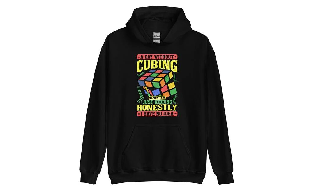 A Day Without Cubing - Rubik's Cube Hoodie - Image 2