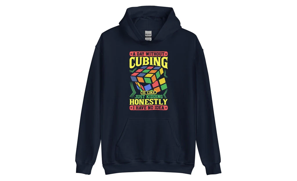 A Day Without Cubing - Rubik's Cube Hoodie - Image 3