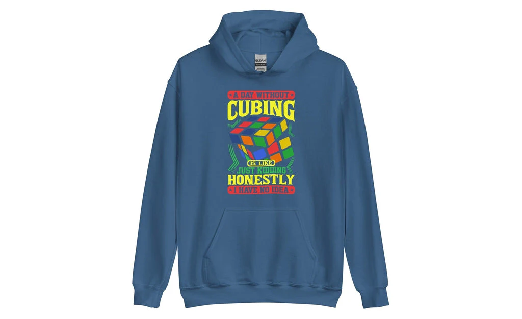 A Day Without Cubing - Rubik's Cube Hoodie - Image 4