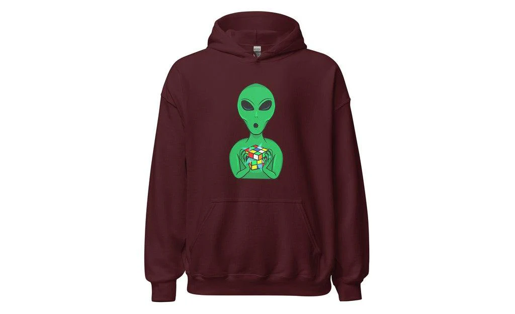 Alien Speedcuber - Rubik's Cube Hoodie - Image 2
