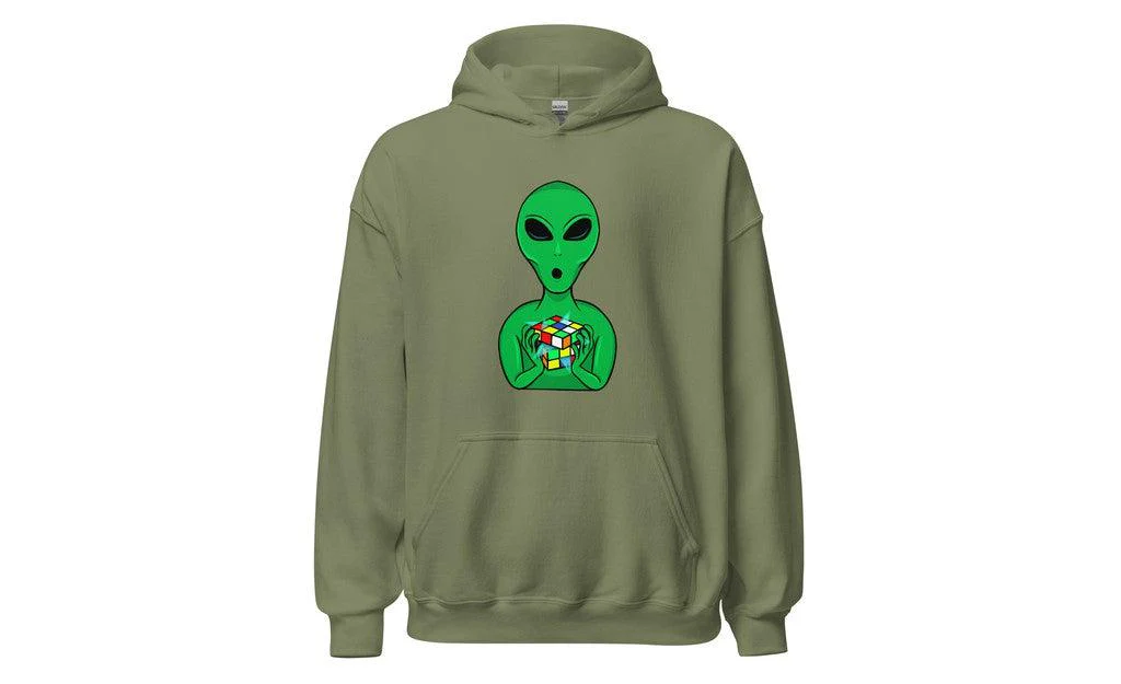 Alien Speedcuber - Rubik's Cube Hoodie - Image 8