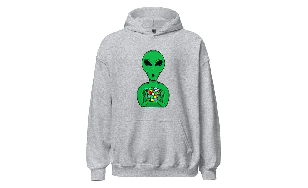 Alien Speedcuber - Rubik's Cube Hoodie - Image 9