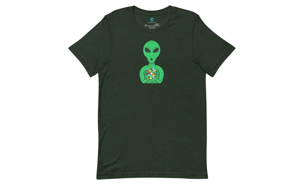 Alien Speedcuber - Rubik's Cube Shirt