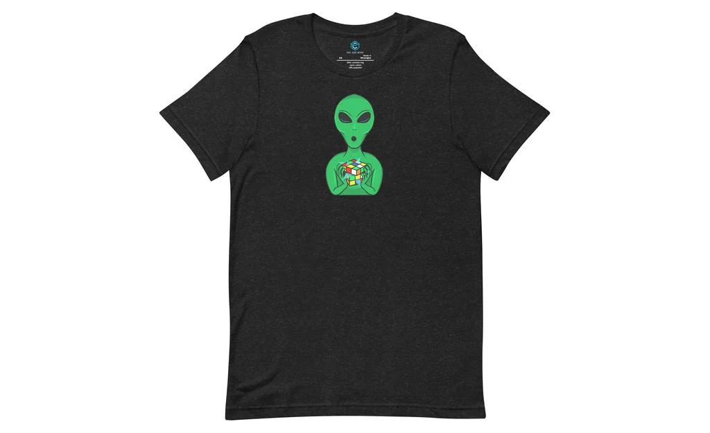 Alien Speedcuber - Rubik's Cube Shirt - Image 2