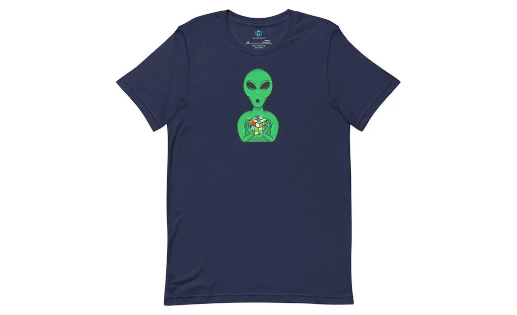 Alien Speedcuber - Rubik's Cube Shirt - Image 4