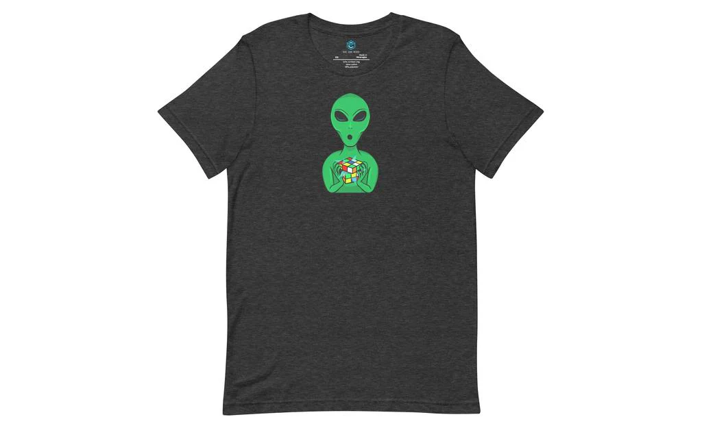 Alien Speedcuber - Rubik's Cube Shirt - Image 7