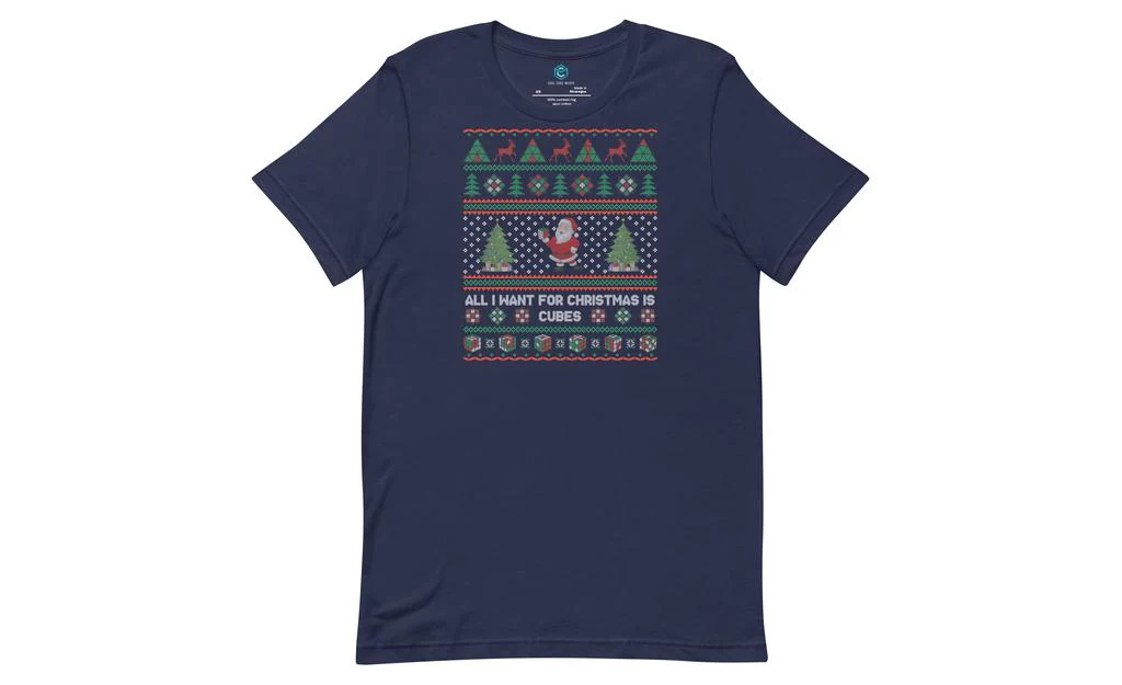 All I Want for Christmas is Cubes - Rubik's Cube Shirt - Image 3