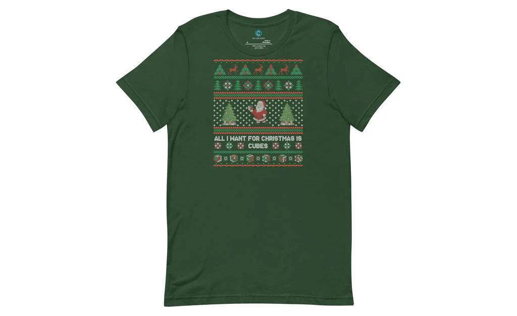 All I Want for Christmas is Cubes - Rubik's Cube Shirt - Image 4