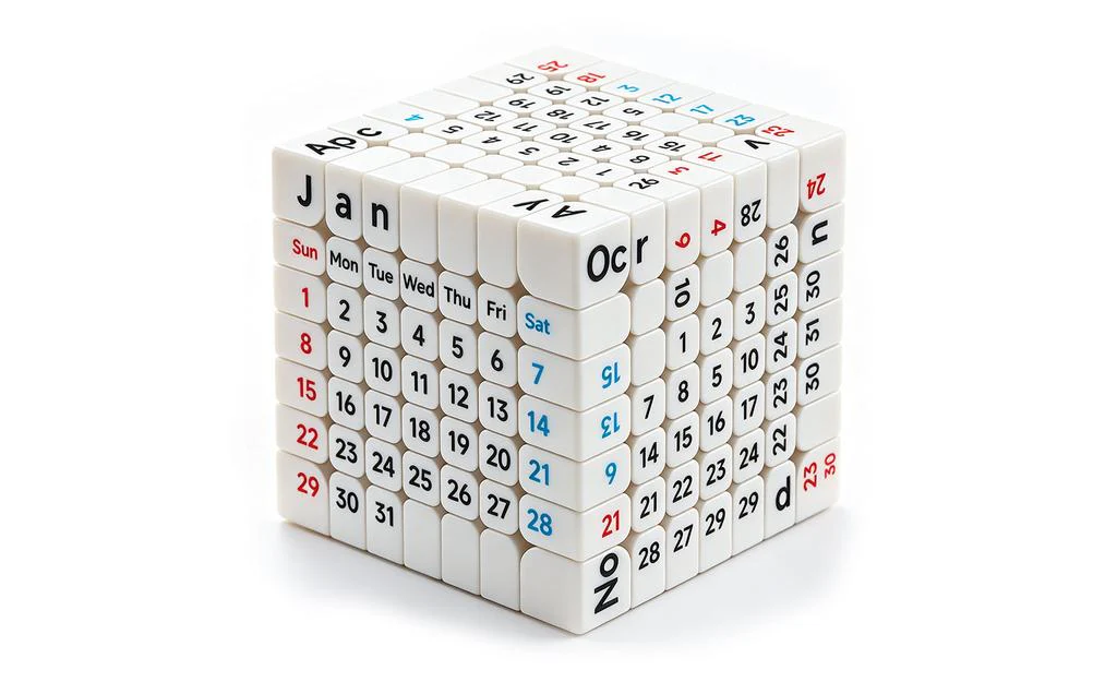 Ziina Star Calendar 7x7 (UV Printed) - White