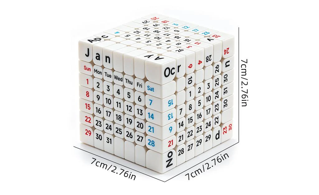 Ziina Star Calendar 7x7 (UV Printed) - White - Image 5