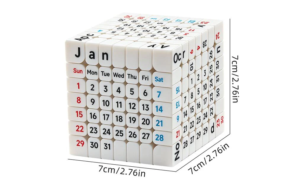 Ziina Star Calendar 7x7 (UV Printed) - White - Image 7