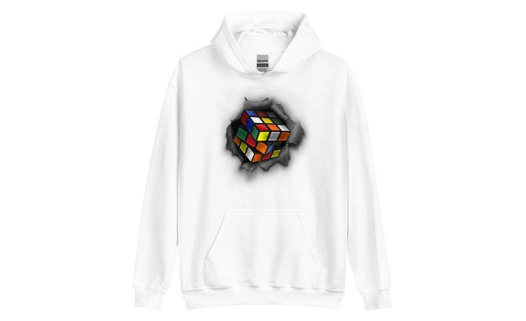 Cube Bursting Through - Rubik's Cube Hoodie
