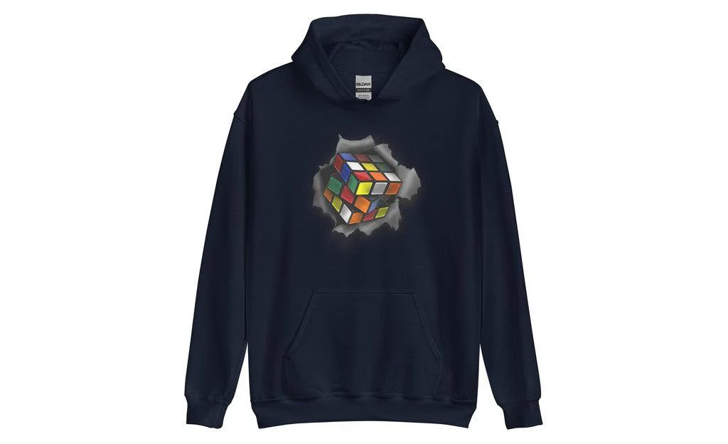 Cube Bursting Through - Rubik's Cube Hoodie - Image 3