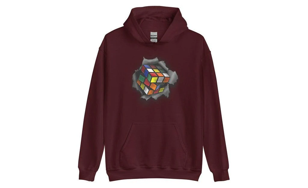 Cube Bursting Through - Rubik's Cube Hoodie - Image 4