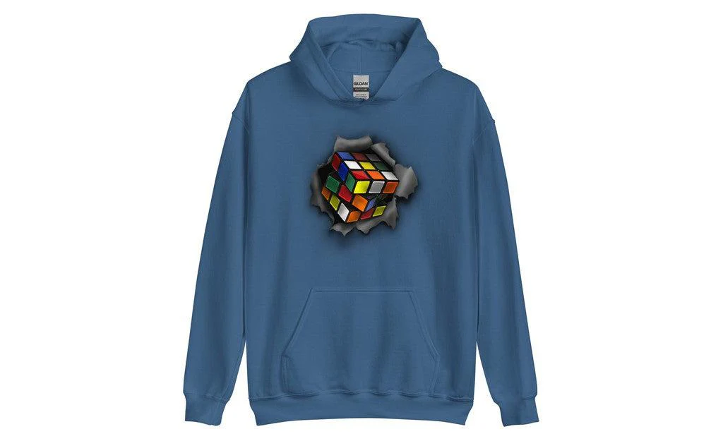 Cube Bursting Through - Rubik's Cube Hoodie - Image 5