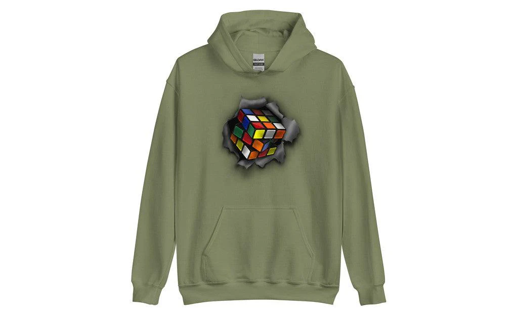 Cube Bursting Through - Rubik's Cube Hoodie - Image 6
