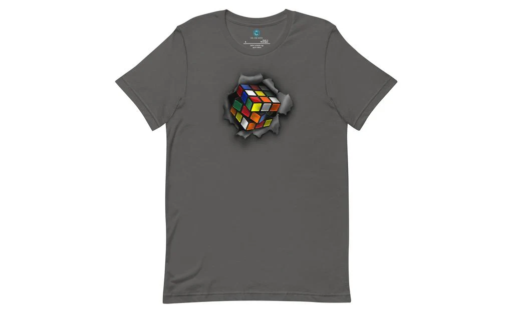 Cube Bursting Through - Rubik's Cube Shirt