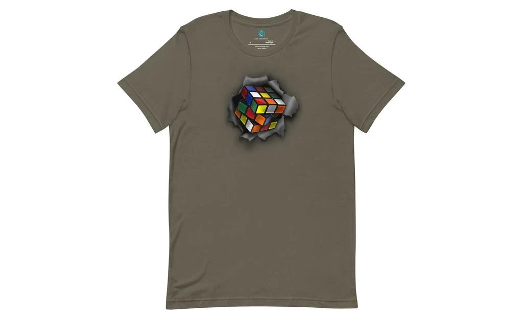 Cube Bursting Through - Rubik's Cube Shirt - Image 2