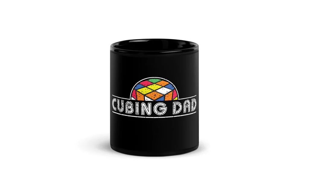 Cubing Dad Rubik's Cube Black Glossy Mug