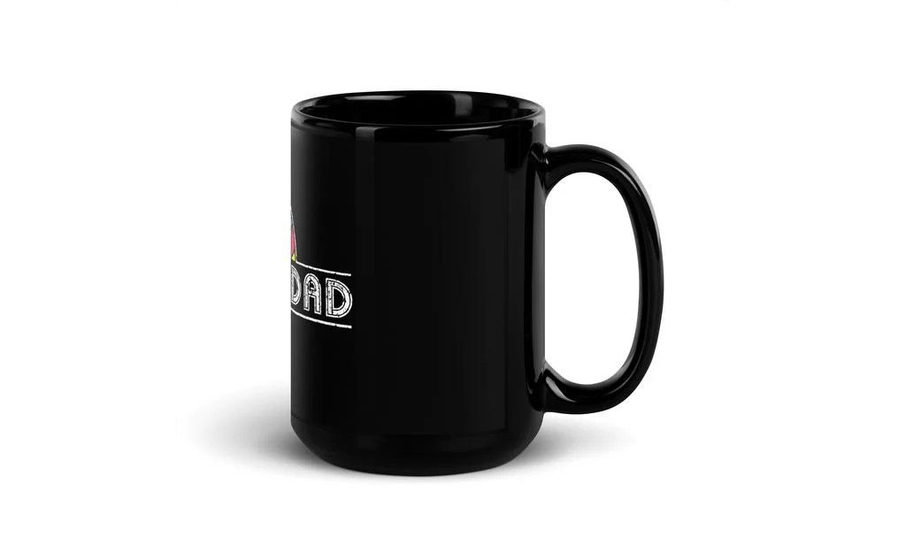 Cubing Dad Rubik's Cube Black Glossy Mug - Image 5