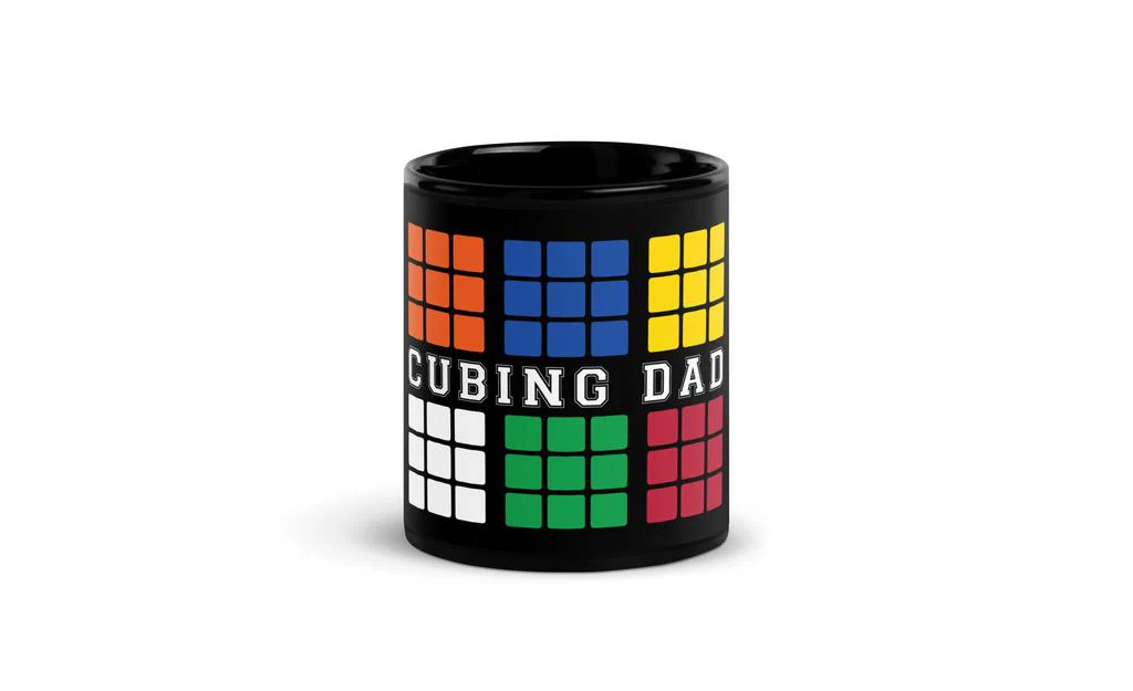 Cubing Dad V4 Rubik's Cube Black Glossy Mug