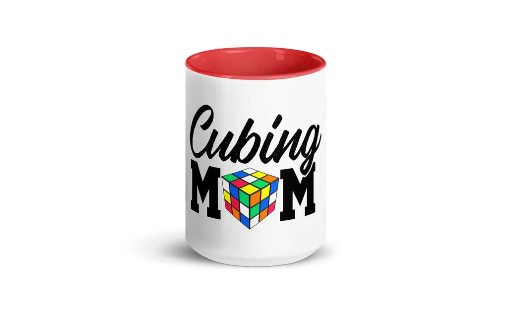 Cubing Mom Mug Rubik's Cube with Color Inside and on Handle - Image 17