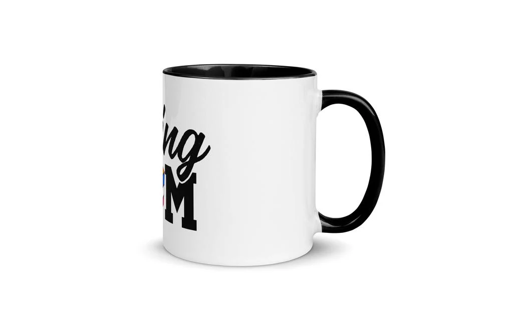 Cubing Mom Mug Rubik's Cube with Color Inside and on Handle - Image 2