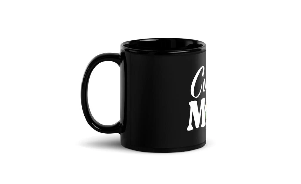 Cubing Mom V4 Rubik's Cube Black Glossy Mug - Image 2