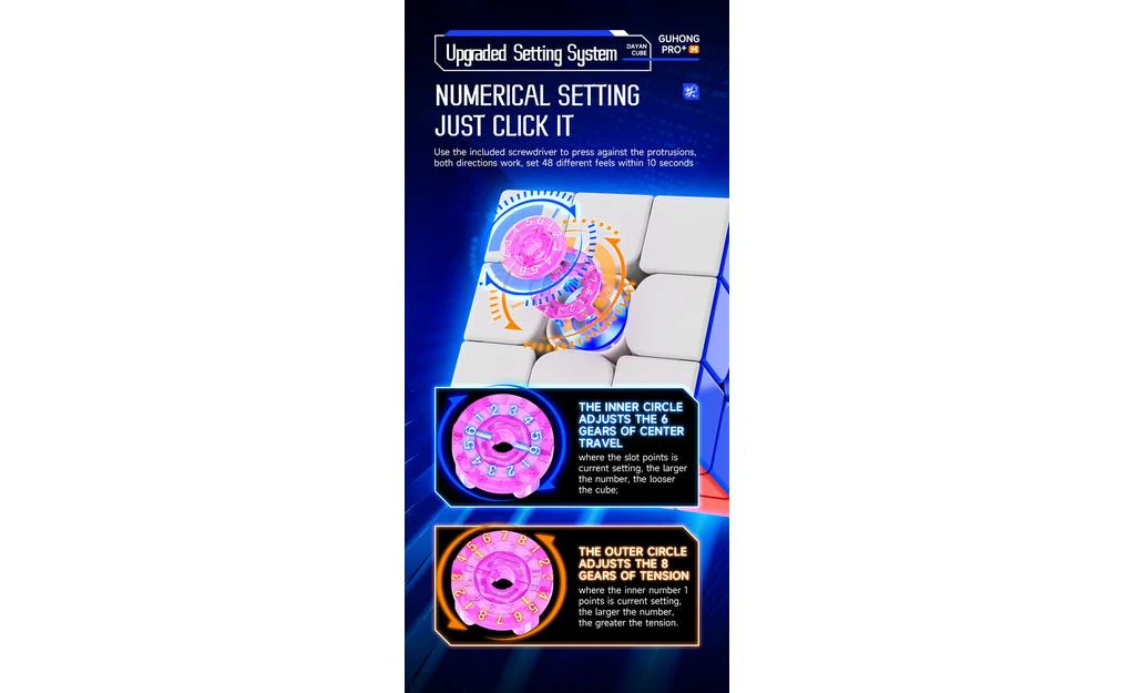 DaYan GuHong Pro+ 3x3 (Magnetic, MagLev, Core Magnets) - 56mm - Image 12
