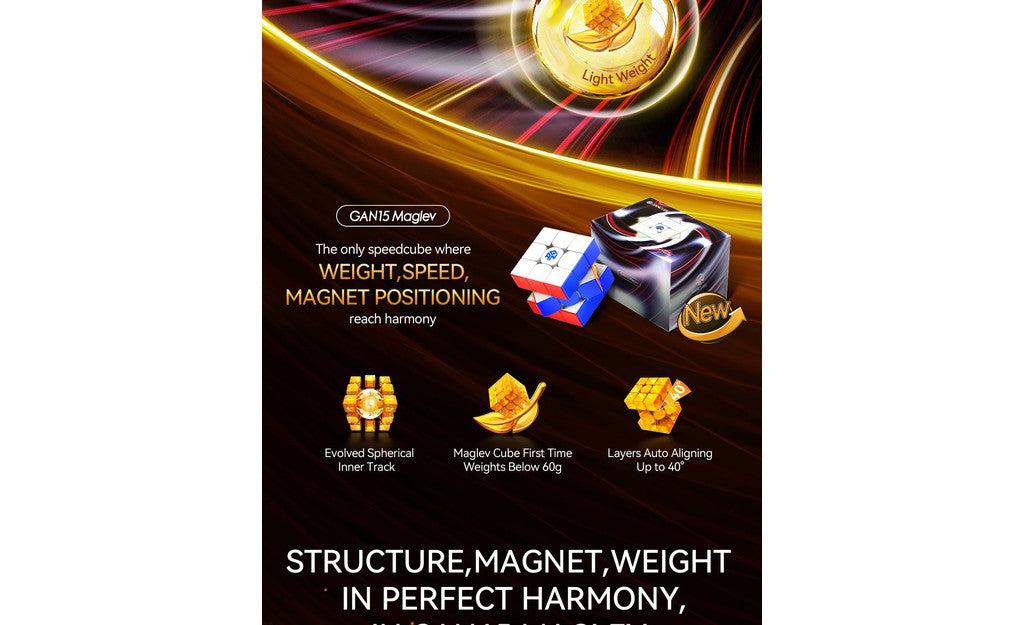 GAN 15 3x3 - 10th Anniversary Edition (Magnetic, MagLev, UV Coated) - Image 10