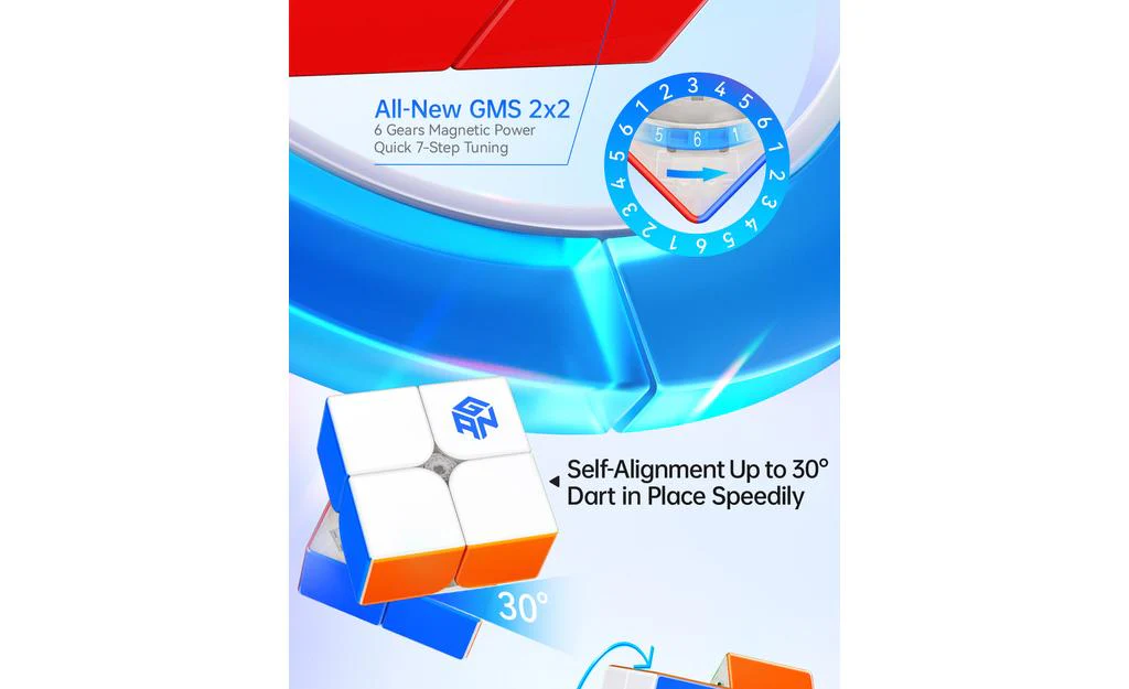 GAN 251 UI 2x2 (Magnetic, Ball-Core, UV Coated) - Bluetooth Smart Cube - Image 21
