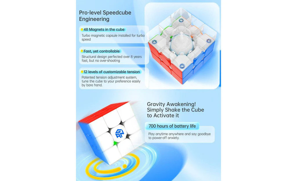GAN 356 i Carry 2 3x3 Bluetooth Smart Cube (Magnetic, UV Coated) - Image 16