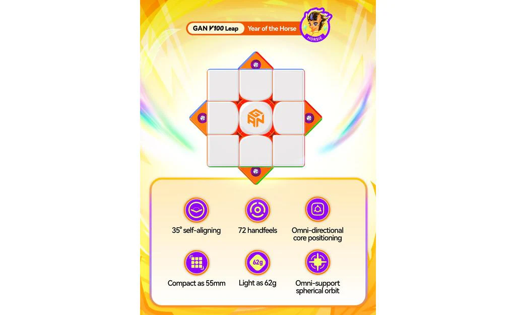 GAN V100 3x3 Leap (Magnetic, Core Magnets) - New Year Edition - Image 5