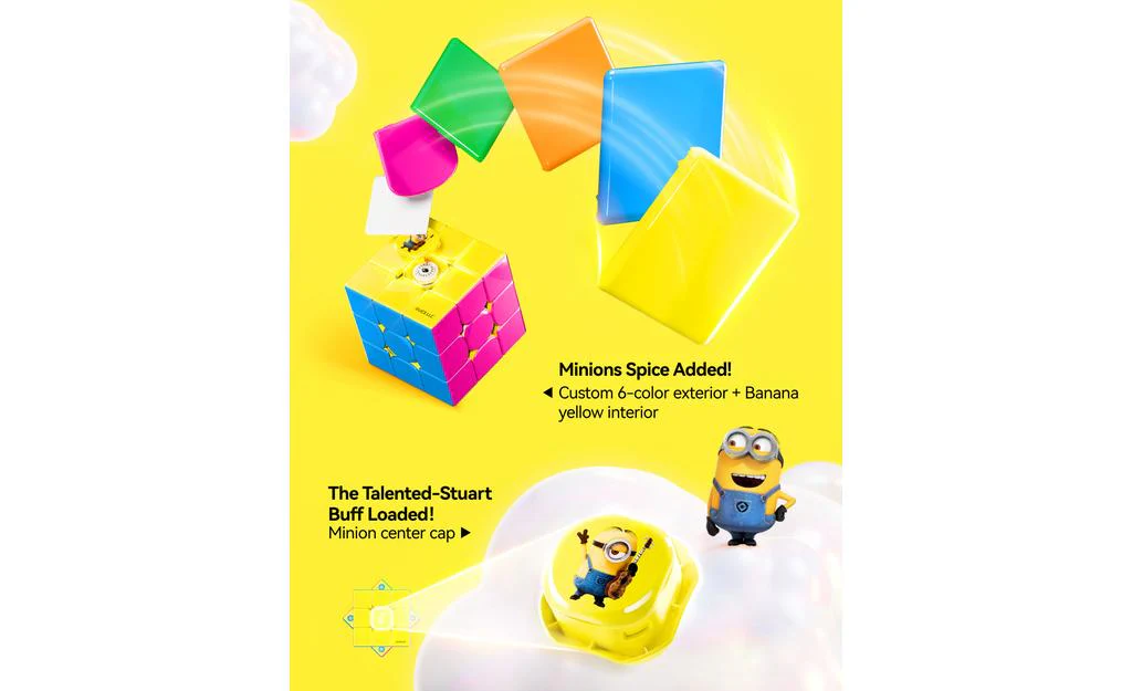 GAN V100 3x3 (Magnetic, MagLev, Core Magnets, UV Coated) - Minions Edition - Image 6