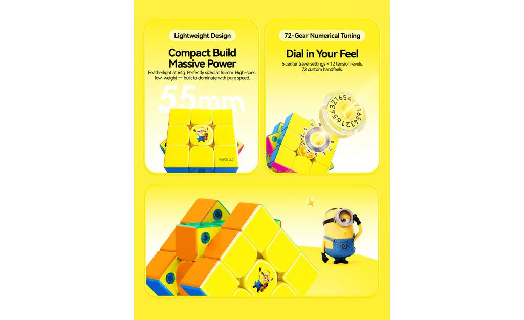 GAN V100 3x3 (Magnetic, MagLev, Core Magnets, UV Coated) - Minions Edition - Image 9