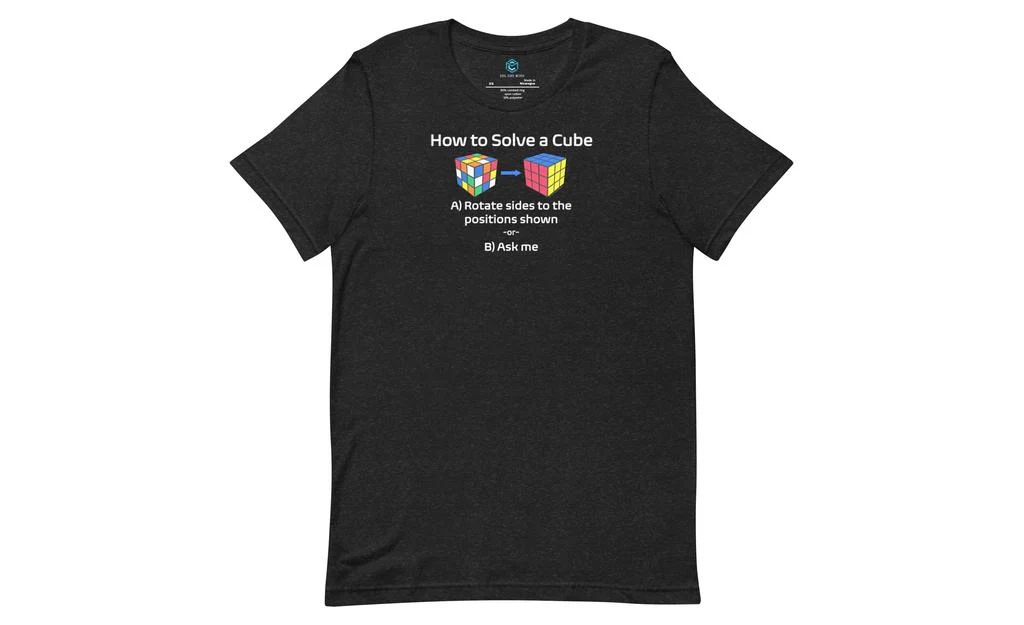 How to Solve a Rubik's Cube Shirt (Dark) - Image 2