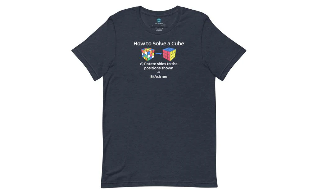 How to Solve a Rubik's Cube Shirt (Dark) - Image 6