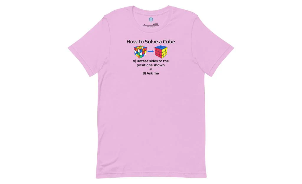 How to Solve a Rubik's Cube Shirt (Light) - Image 4