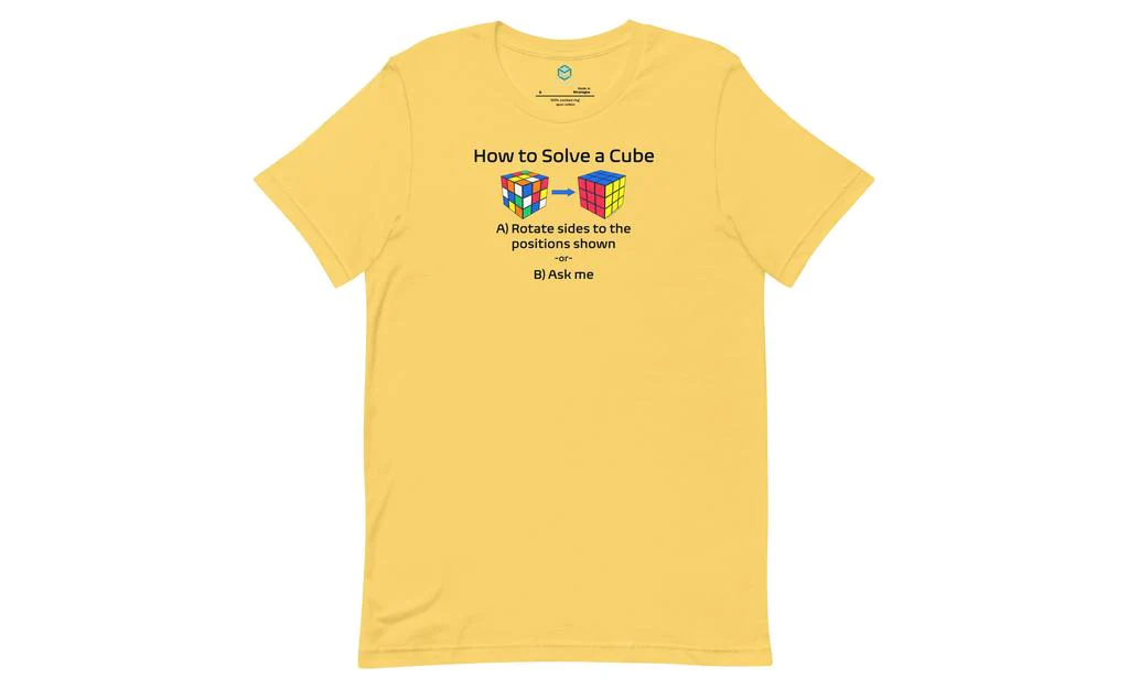 How to Solve a Rubik's Cube Shirt (Light) - Image 5