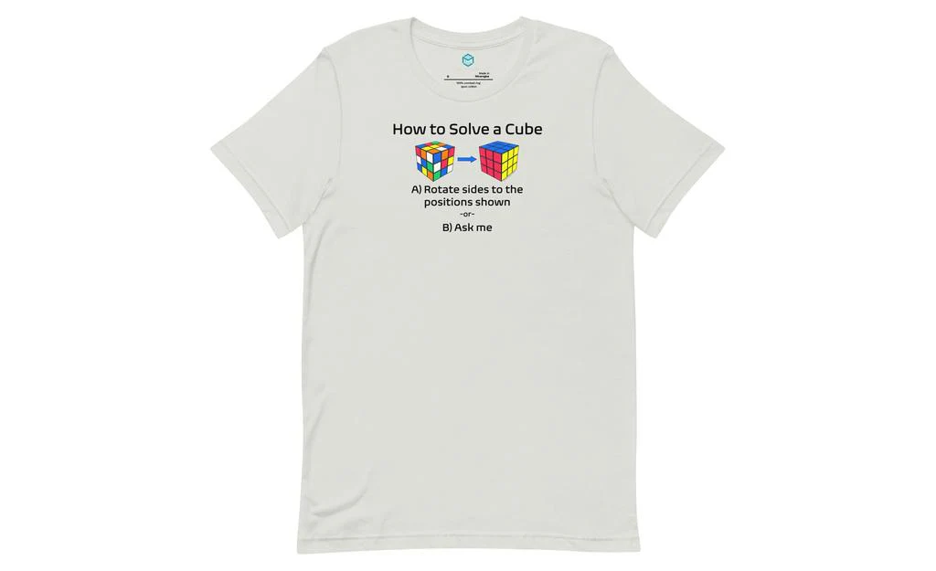 How to Solve a Rubik's Cube Shirt (Light) - Image 8