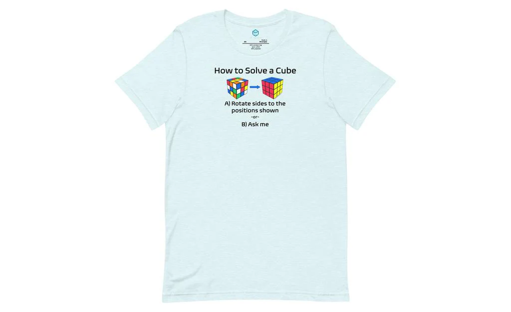 How to Solve a Rubik's Cube Shirt (Light) - Image 9