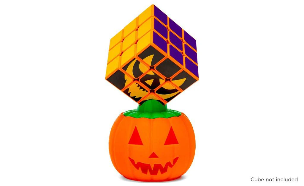 Jack O' Lantern Rubik's Cube Display Stand + Light - Image 2