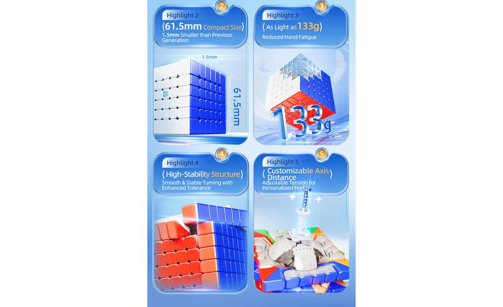 MoYu AoShi 6x6 V4 Triple-Track (Magnetic, Ball-Core, UV Coated) - Image 11
