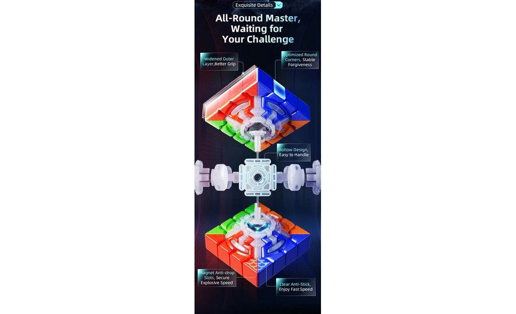 MoYu AoSu 4x4 V7 Double-Track (Magnetic, Ball-Core, UV Coated) - Image 15