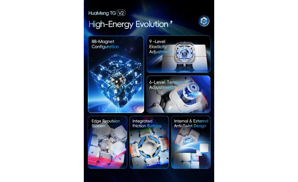 MoYu HuaMeng TG 3x3 V2 (Magnetic, 20-Magnet Ball-Core, UV Coated) - Image 11