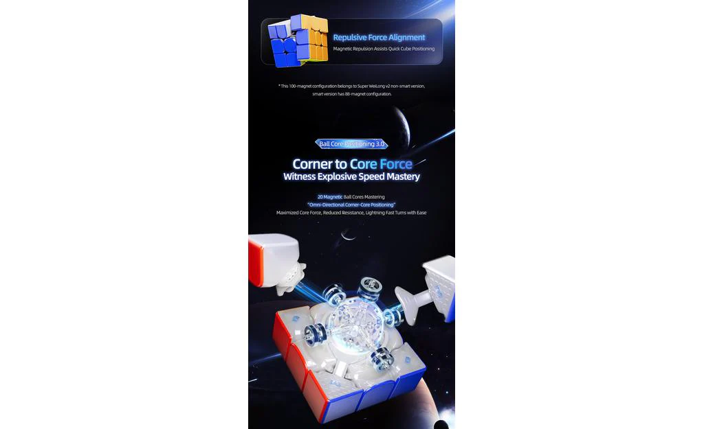 MoYu Super WeiLong 3x3 V2 (Magnetic, 20-Magnet Ball-Core, UV Coated) - Image 16