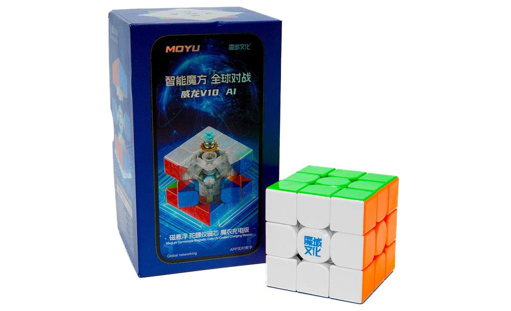MoYu WeiLong AI 3x3 V10 (Magnetic, MagLev, Ball-Core, UV Coated) - Bluetooth Smart Cube