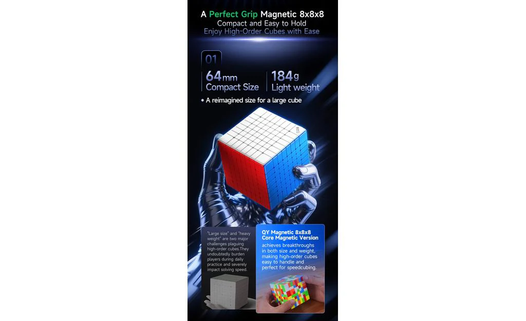 QiYi 8x8 (Magnetic, Ball-Core) - Image 6